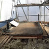 picture of a roof exposed during loft conversion work in south west london